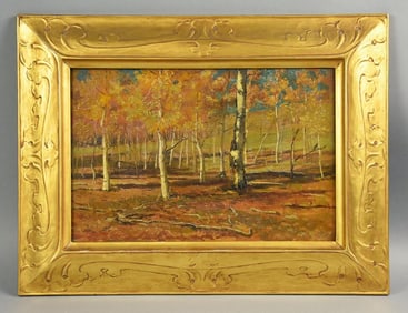 Charles Partridge Adams (1858-1942) 1896 Oil Landscape
