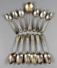 1885 Gorham Sterling Chrysanthemum Spoon Assortment