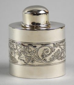 Vintage Shepherd Sterling Engraved Tea Caddy