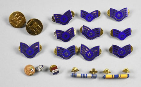 Vintage US Air Force Lapel Pins, Ribbons & Misc.