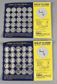(2) Antique Car Coin Collection Series I  Sunco