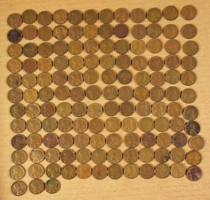 (135) 1950-54 Wheat Pennies Circulated