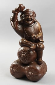 Vintage Japanese Cast Iron Daikoku  Stsaue, NOS