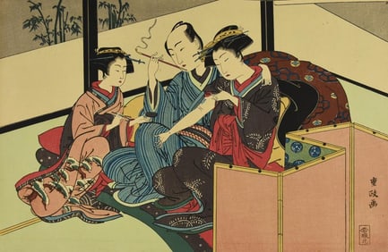 Kitao Shigemasa (1739-1820) Japanese Woodblock Print