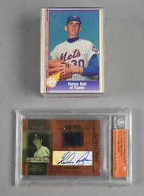 Pair Nolan Ryan Baseball Cards, Future HOF & Signature