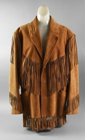 Pioneer Wear Suede Leather Fringe Jacket-Sz 44-USA Made