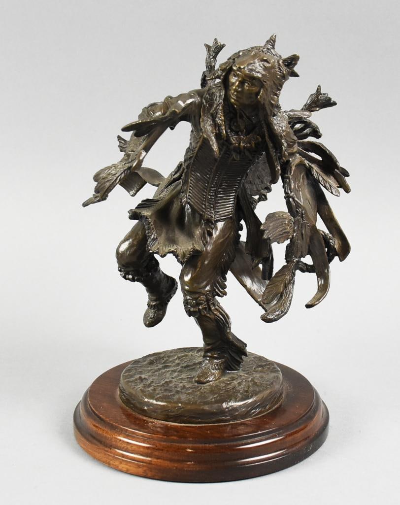 Douglas Downs (b1945) Cast Bronze Red Wolf, 24/25 w/ COA (1 of 10)