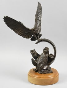 Douglas Downs (b1945) Cast Bronze Twilight in the Ruins-COA