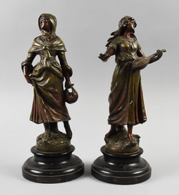 After Louis & Francois Moreau Mignon & Manon Sculptures