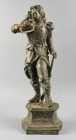 After Charles Anfrie Civil War Soldier Sculpture