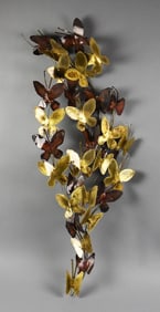 MCM Mid Century Torch Cut Butterfly Brutalist Wall Art