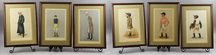 Antique Jockey Caricature Lithographs