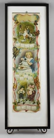 Art Nouveau 1910 Stone Lithograph Wall Calendar