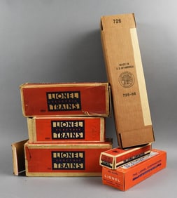 (6) Vintage Lionel Trains Boxes, All Empty