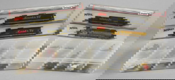 (4) Atlas N Scale Union Pacific, Santa Fe + Extra Parts-MIB