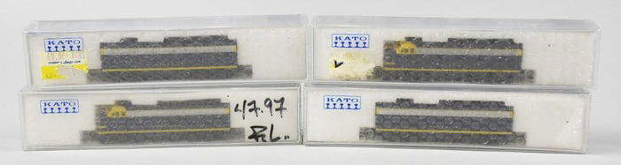 (4) Kato N Gauge A & B Loco Ernie Giese Custom Paint-MIB