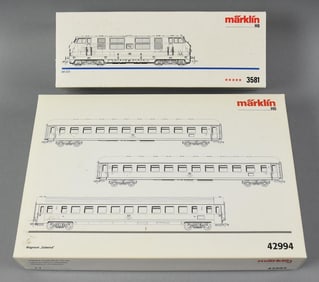 Marklin Diesel Locomotive & South Wind Car Set-MIB-NOS