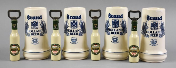Brand Brewery Holland Beer Steins and Bottle Openers