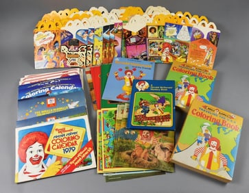 (83) 1980s McDonalds Calendars, Books, Happy Meal Boxes