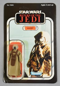 1983 Kenner Star Wars 4-Lom ROTJ 65 Back Unpunched
