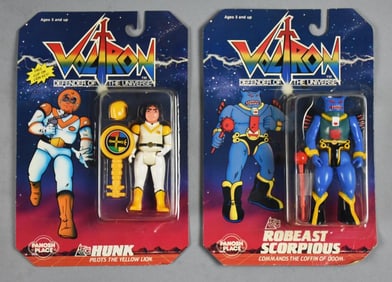 (2) 1984 Panosh Place Voltron Action Figures-MOC-NOS