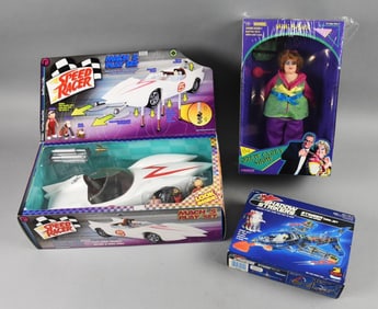 (3) 1990s Speed Racer Assorted Mfg Toys & Play Set - MIB-NOS