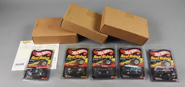 (5) 2000s Mattel Ltd Ed Hot Wheels Real Riders-MIP-NOS