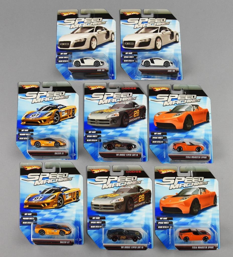 (8) 2009 Mattel Hot Wheels Speed Machines Assortment-MOC-NOS (1 of 3)