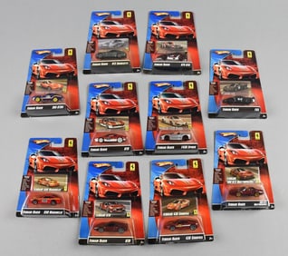 (10) 2007 Mattel Hot Wheels Ferrari Racer Asst-MOC-NOS