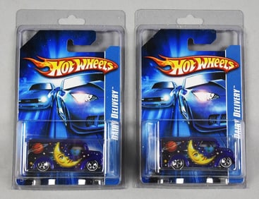 (2) 2006 Mattel Hot Wheels Luna Lu Dairy Delivery-MOC-NOS