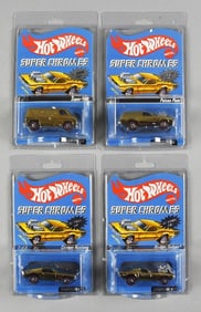 (4) 2010 Mattel Hot Wheels Super Chrome Ltd Ed-MOC-NOS