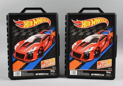 (2) 2014 75 Hot Wheels  PLUS  Carrying Case
