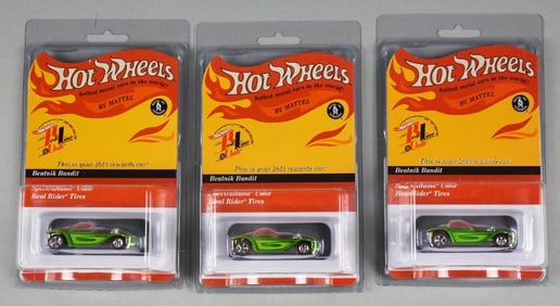 (3) 2013 Mattel Hot Wheels RLC Ltd Ed Beatnik Bandit-MOC-NOS