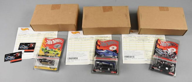 (3) 2007 Mattel Hot Wheels RLC Limited Edition-MOC-NOS