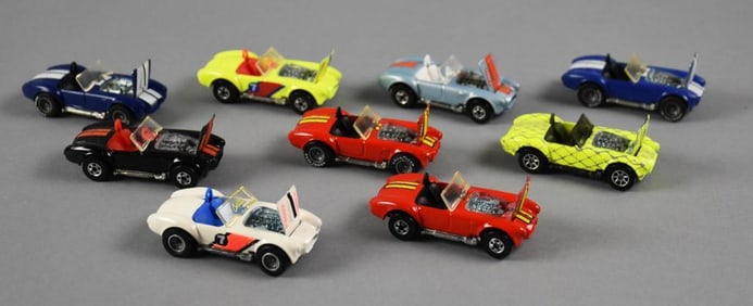 (9) 1982 Mattel Hot Wheels Cobra Assortment - Loose