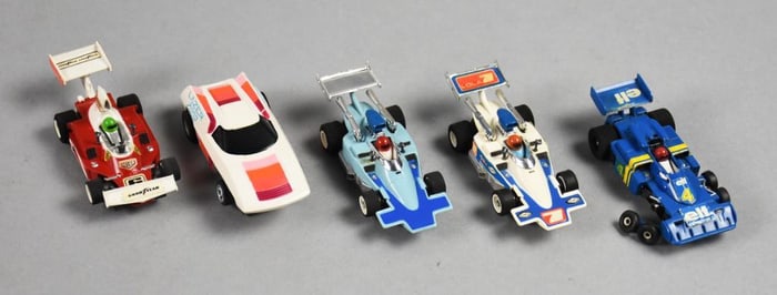 (5) Tomy AFX G-Plus Slot Cars - Loose