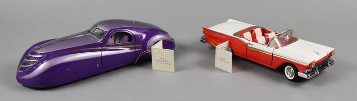 (2) Franklin Mint 1:24 Ford Skyliner-Duesenberg-MIB-NOS