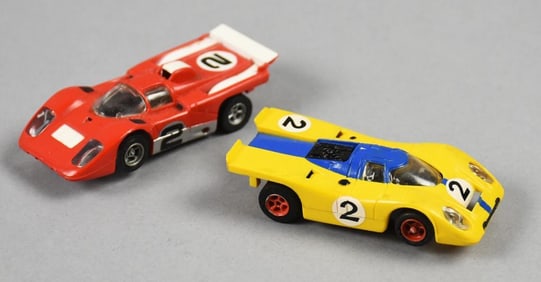 Vintage AF/X  Slot Car Ferrari & Magnatraction Porsche
