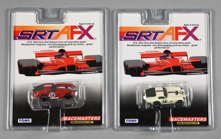 (2) 2001 Tomy SRT AFX Racemasters Slot Cars MOC-NOS