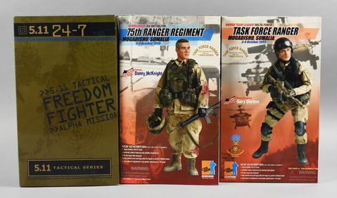 (3) 2000s BBi Military Action Figures - MIB -NOS