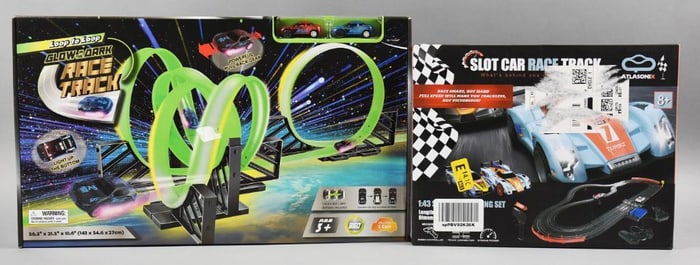 Atlasonic Slot Car Race Track, Glow in the Dark Race Track-MIB