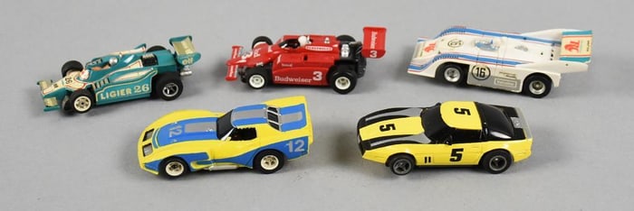 (5) Tyco and AFX Vintage Slot Cars - Loose