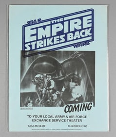 RARE! 1980 Empire Strikes Back Military Base Handbill