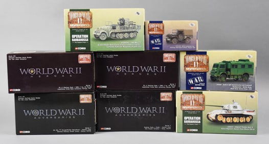 (8) 2003 Corgi WWII Collections/Heroes 1:50 Scale-MIB-NOS