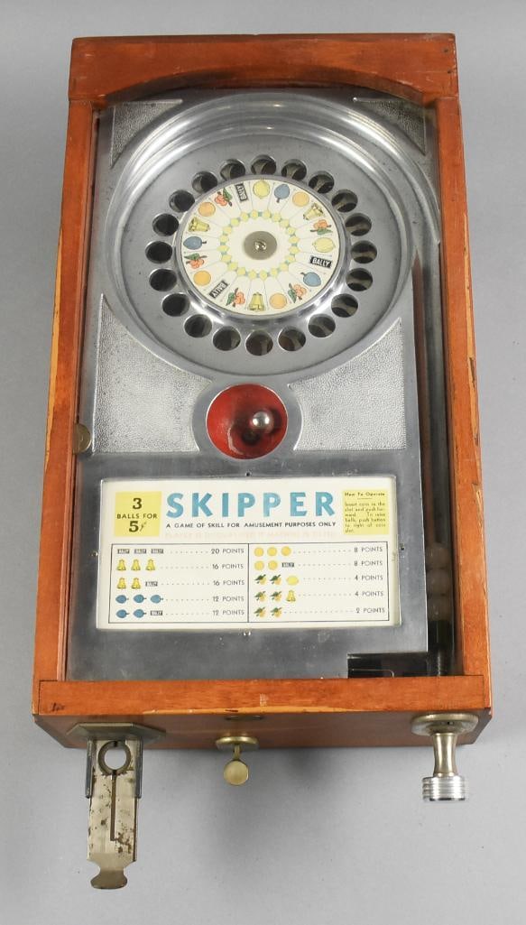1933 Bally Skipper Coin Op Tabletop Pinball Trade Simulator (1 of 17)
