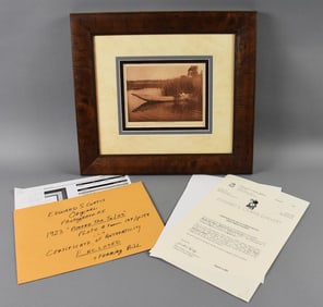 Edward S. Curtis (1868-1952) Among the Tules Photogravure-LOA