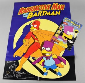 Signed Simpsons Comic Issue #1 Poster Collectors Edition Comic Issue #1