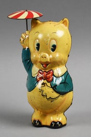 1939 Marx Leon Schlesinger Porky Pig Tin Litho Wind-Up