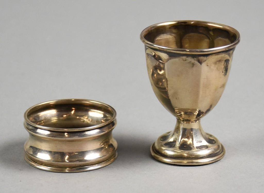 1919 Levi & Salaman, Birmingham Sterling Cup, Napkin Ring (1 of 8)