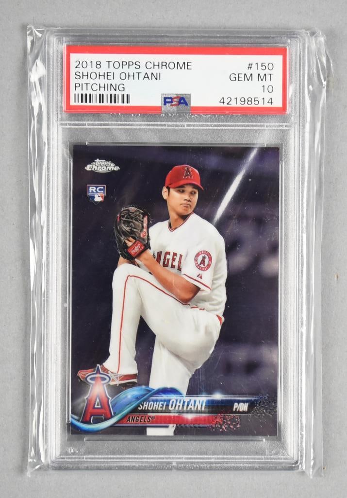 2018 Topps Chrome Shohei Ohtani Pitching PSA Gem MT 10 (1 of 2)
